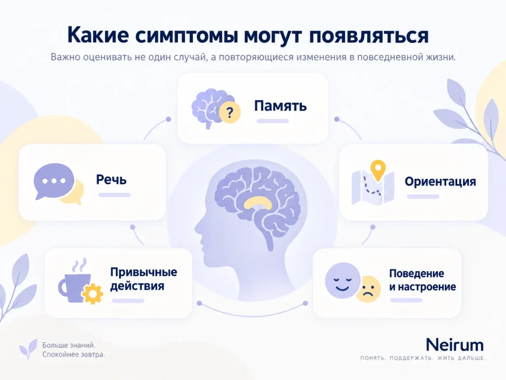 Симптомы деменции
